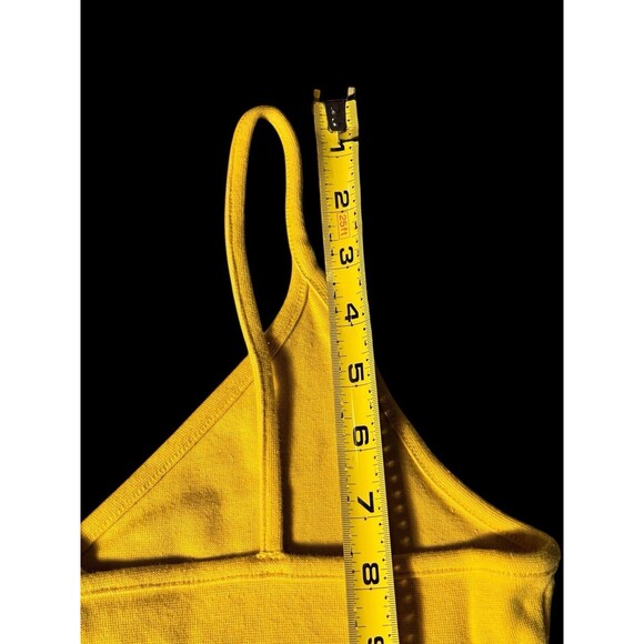 Mossimo Sports Bra VTG 90s Y2K Tube Tank Top yellow cotton Stretch size M VTG - Picture 6 of 14